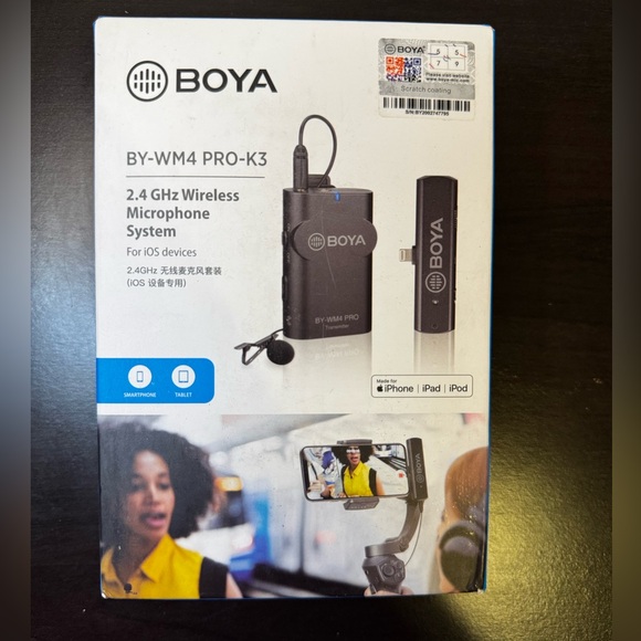 BOYA Wireless Lavalier Microphone iPhone iPad iOS Lapel Clip On Cordless Lav SM2 - Picture 2 of 7
